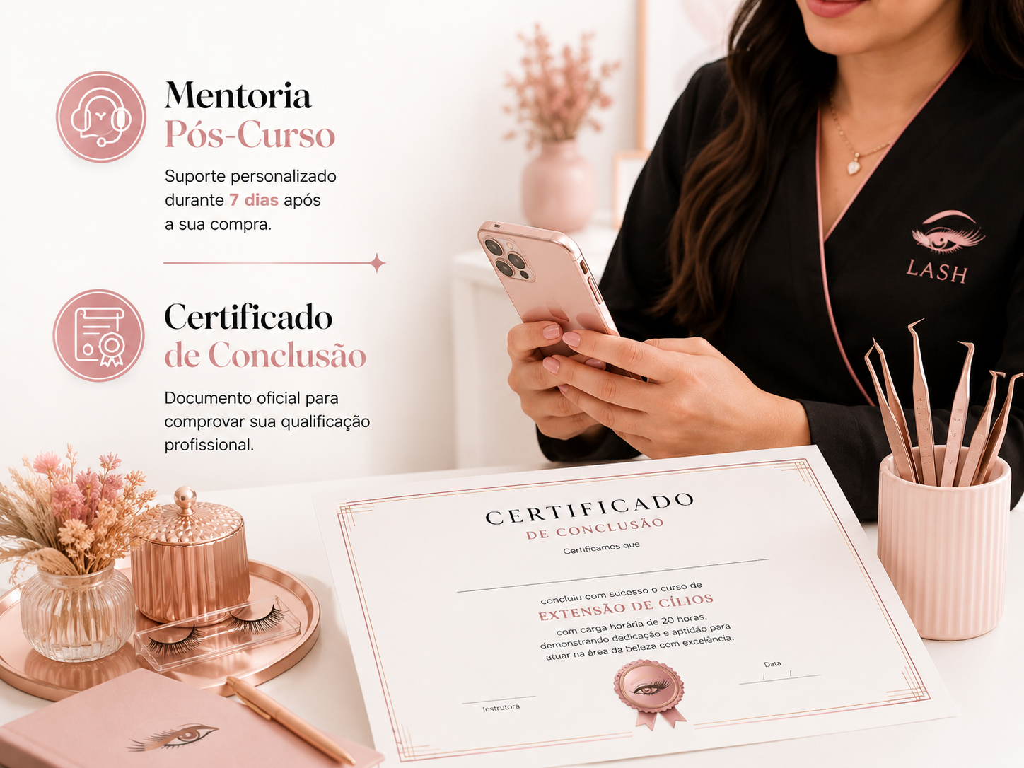 Materiais de lash design